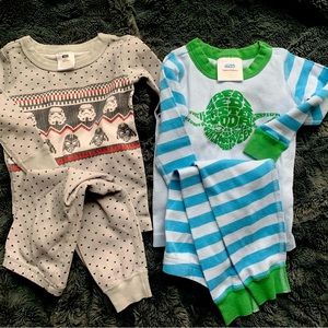 Hanna Andersson Pajamas - Long John Pajamas - set of two 18-24mo (80cm)